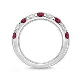 EROD301_RU Odessa Ruby Alternating Band Ring