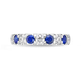 EROD307_SB Odessa Diamond Alternating Band Ring