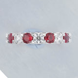 EROD331_RU Odessa Diamond Alternating Band Ring