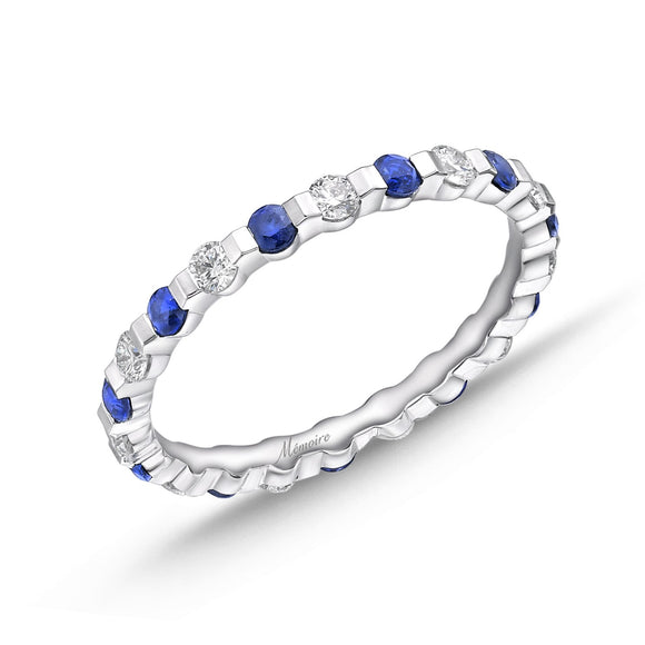 ERPP143_SB Precious Prong Sapphire Alternating Band Ring
