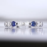 ERPP153_SB Precious Prong Sapphire Alternating Band Ring