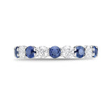 ERPT145_SB Petite Prong Sapphire Alternating Band Ring