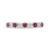 ERPT149_RU Petite Prong Ruby Alternating Band Ring