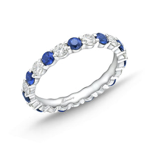 ERPT149_SB Petite Prong Sapphire Alternating Band Ring