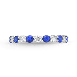 ERPT149_SB Petite Prong Sapphire Alternating Band Ring