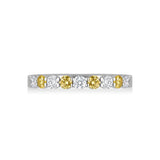 ERPT151_YD Petite Prong Diamond Alternating Band Ring