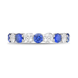 ERPT162_SB Petite Prong Sapphire Alternating Band Ring