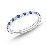 ERPT171_SB Petite Prong Sapphire Alternating Band Ring