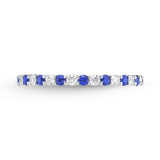 ERPT171_SB Petite Prong Sapphire Alternating Band Ring