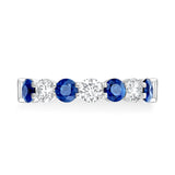 ERPT181_SB Petite Prong Sapphire Alternating Band Ring