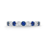 ERPT183_SB Petite Prong Sapphire Alternating Band Ring