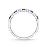 ERPT183_SB Petite Prong Sapphire Alternating Band Ring