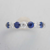 ERPT194_SB Petite Prong Sapphire Alternating Band Ring