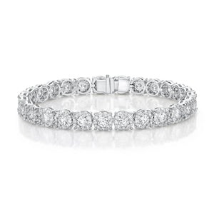 FBBQ104_00 Diamond Bouquets Line Bracelet