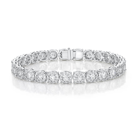 FBBQ104_00 Diamond Bouquets Line Bracelet