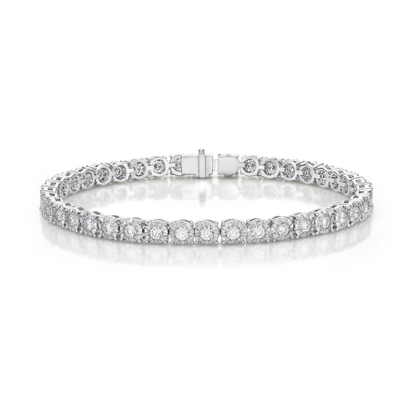 FBBQ107_00 Diamond Bouquets Line Bracelet