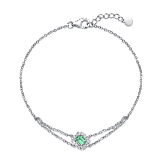 FBSUE06_EM Stack'em Up Emerald Fashion Bracelet