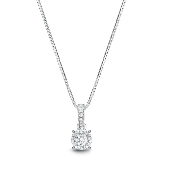 FCBQ104_00 Diamond Bouquets Fashion Necklace