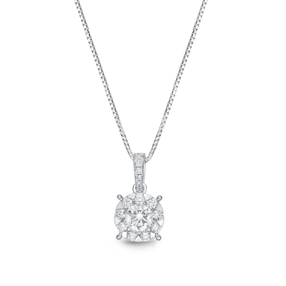 FCBQ115_00 Diamond Bouquets Fashion Necklace