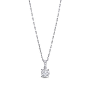 FCBQ136_00 Diamond Bouquets Fashion Necklace