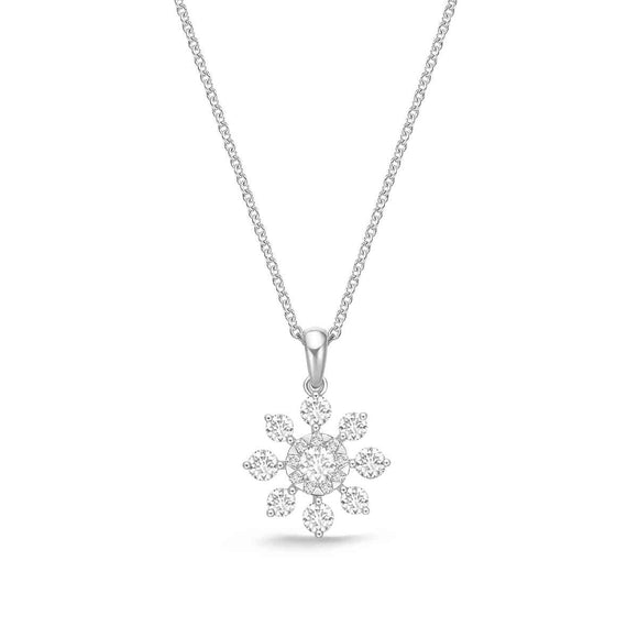 FCBQ306_00 Diamond Bouquets Fashion Necklace