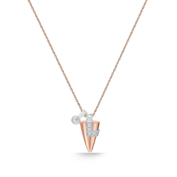 FCLC133_00 L Collection Diamond Fashion Necklace