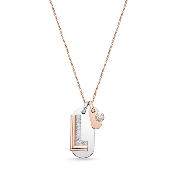 FCLC135_00 L Collection Diamond Fashion Necklace