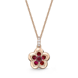 FCVL101_RU Valley of Light Ruby Illusion-setting Necklace