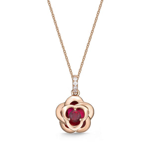 FCVL102_RU Valley of Light Ruby Illusion-setting Necklace
