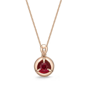 FCVL103_RU Valley of Light Ruby Illusion-setting Necklace