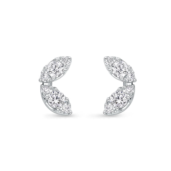 FEBF105_00 Fancy Brilliant Diamond Illusion-setting Earrings
