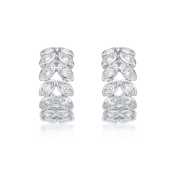 FEBF106_00 Fancy Brilliant Diamond Illusion-setting Earrings