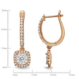 FEBQ118_00 Diamond Bouquets Dangling Earrings