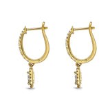 FEBQ119_00 Diamond Bouquets Dangling Earrings