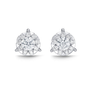 FEBQ125_00 Diamond Bouquets Studs Earrings