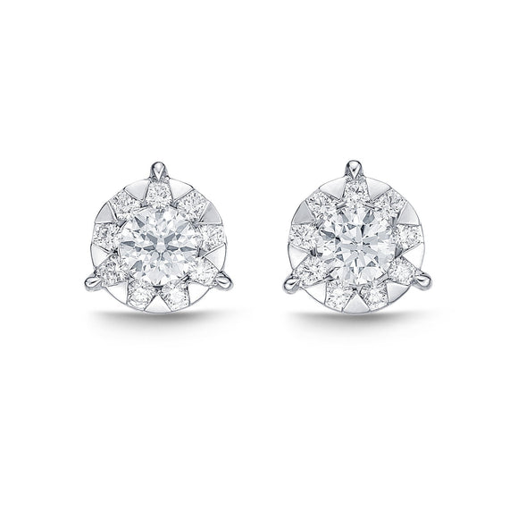 FEBQ125_00 Diamond Bouquets Studs Earrings