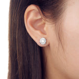 FEBQ126_00 Diamond Bouquets Studs Earrings