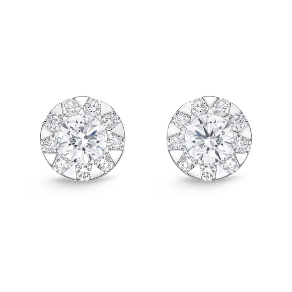 FEBQ130_00 Diamond Bouquets Studs Earrings