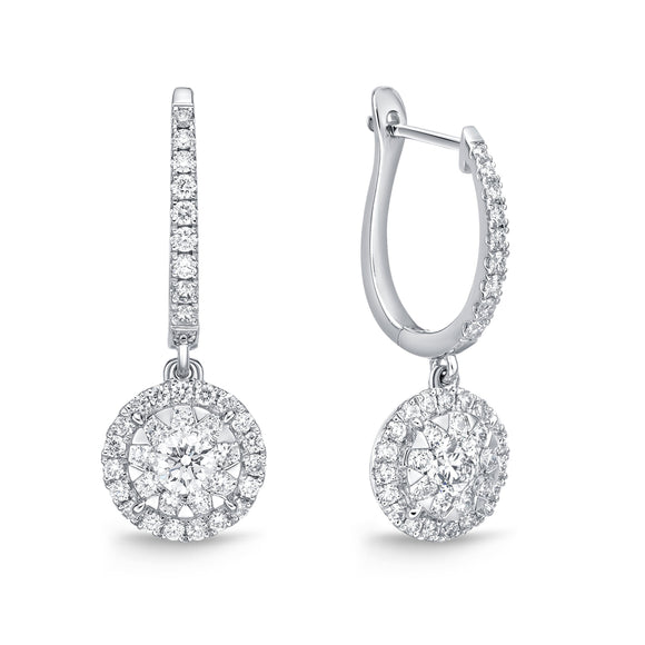 FEBQ138_00 Diamond Bouquets Dangling Earrings