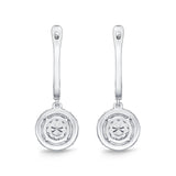 FEBQ138_00 Diamond Bouquets Dangling Earrings