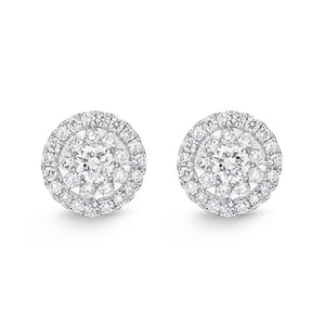 FEBQ141_00 Diamond Bouquets Studs Earrings