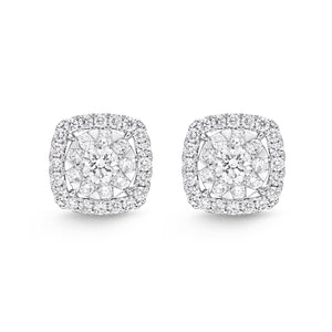 FEBQ158_00 Diamond Bouquets Studs Earrings