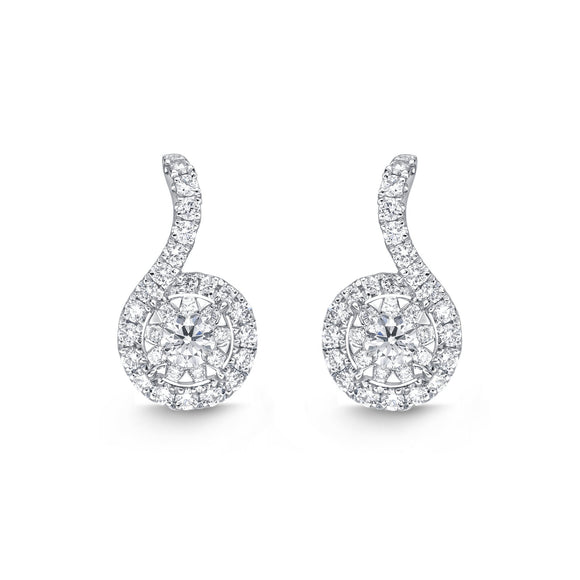 FEBQ161_00 Diamond Bouquets Studs Earrings
