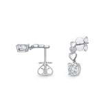 FEBQ165_00 Diamond Bouquets Dangling Earrings