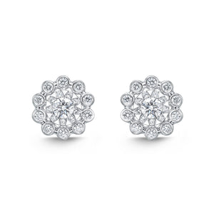 FEBQ169_00 Diamond Bouquets Studs Earrings