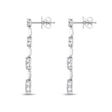 FEBQ195_00 Diamond Bouquets Dangling Earrings