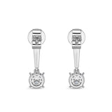 FEBQ211_00 Diamond Bouquets Dangling Earrings