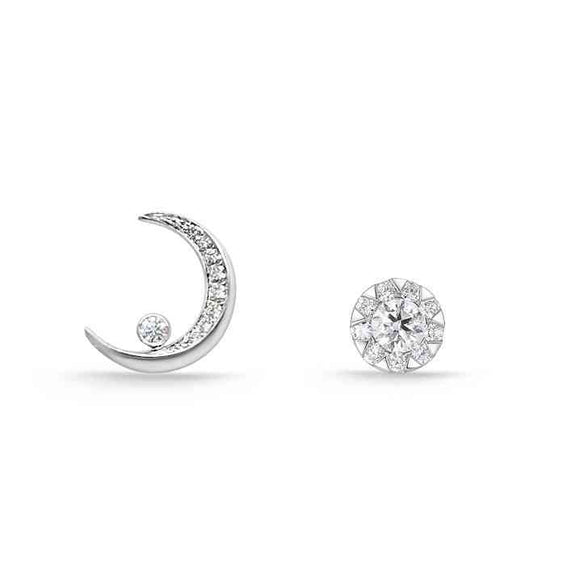 FEBQ302_00 Diamond Bouquets Studs Earrings