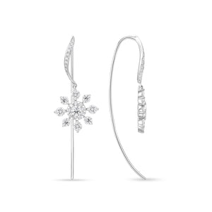 FEBQ306_00 Diamond Bouquets Illusion-setting Earrings