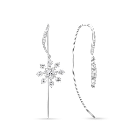 FEBQ306_00 Diamond Bouquets Illusion-setting Earrings
